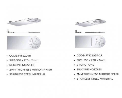Rainfall Shower FTS2209R 2F  495x400 - Rainfall Shower 3mm-FTS2209R-2F